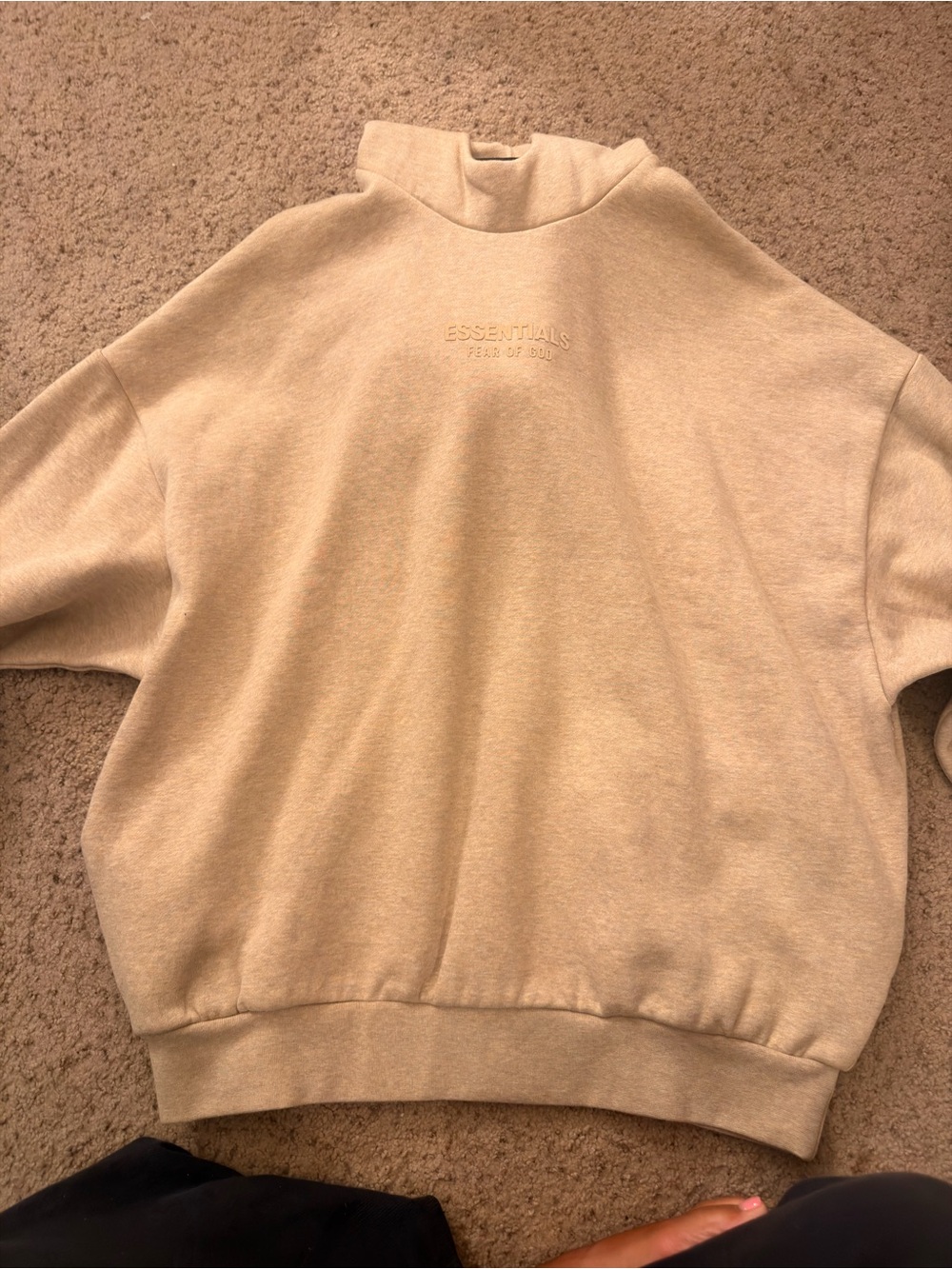 ESSENTIALS Men’s Cream hoodie Sweatshirt